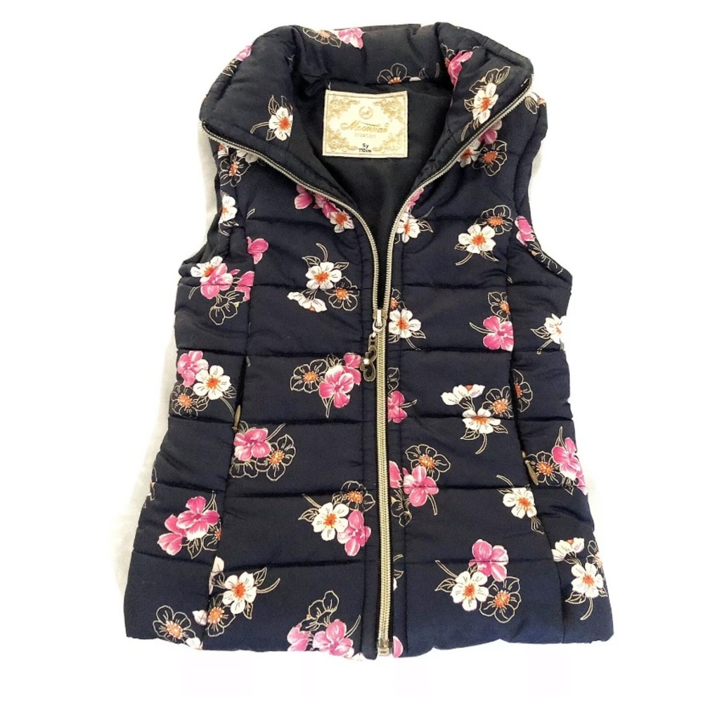 Moonstar Girls Kids Vest (5 Years) Floral Zip Up